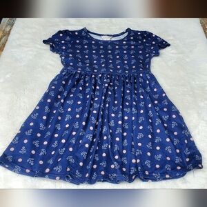 Adorable Blue and Pink Kids Dress Size 6X